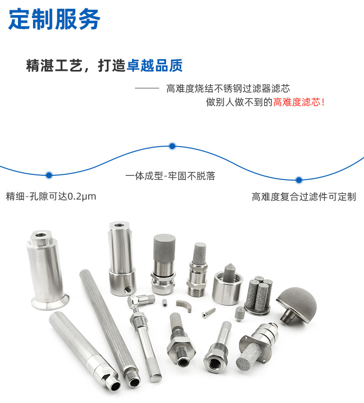 高難度燒結(jié)不銹鋼過(guò)濾器濾芯